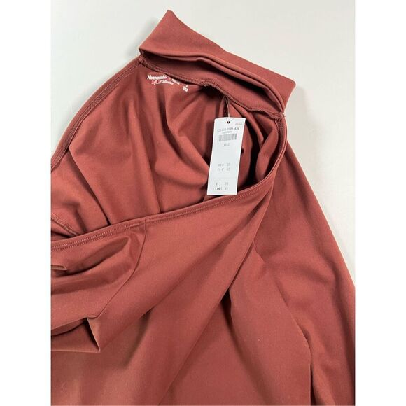 Abercrombie & Fitch NEW Long Sleeve Seamless Asymmetrical Cutout Top Size Large - Picture 5 of 8